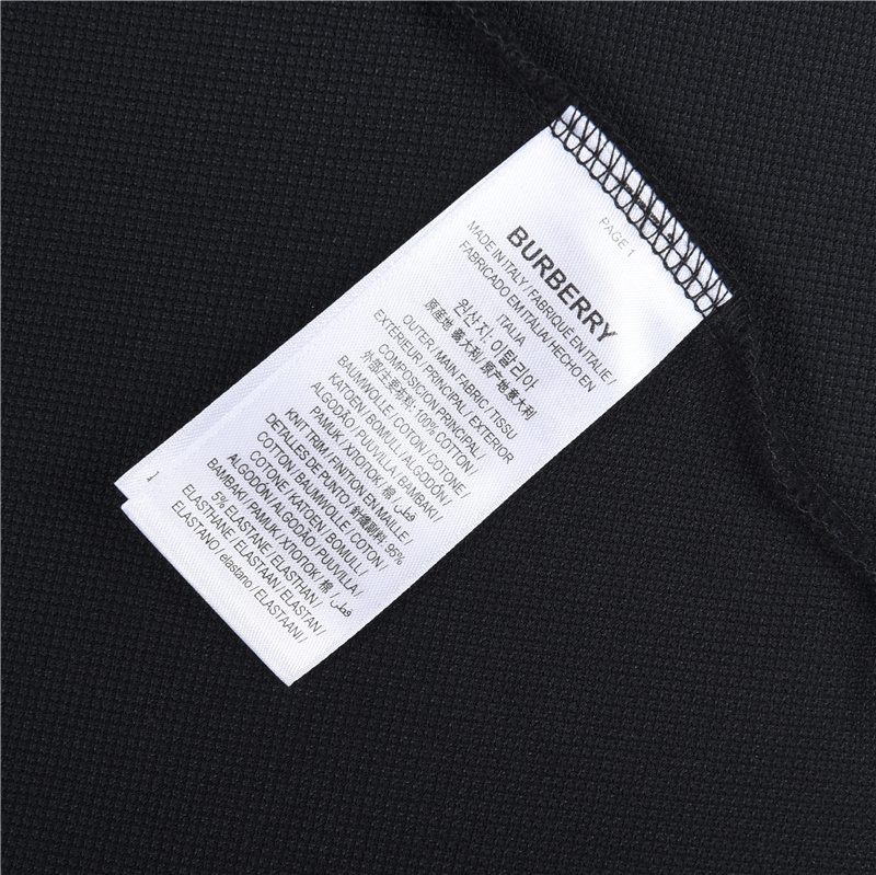 Burberry/巴宝莉 26SS新款格纹刺绣战马短袖Polo衫 黑色 白色-Top High Quatity Cheap Sneakers Fashion Clothing Clothes Bags handbags Shoes of all Brand wholesale With The best Quality And Beautiful Price from China Factory Chinese suppliers wholesaler seller Burberry/巴宝莉 26SS新款格纹刺绣战马短袖Polo衫 黑色 白色