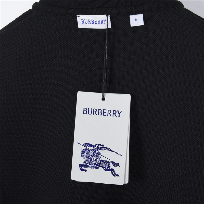 Burberry/巴宝莉 26SS新款格纹刺绣战马短袖Polo衫 黑色 白色-Top High Quatity Cheap Sneakers Fashion Clothing Clothes Bags handbags Shoes of all Brand wholesale With The best Quality And Beautiful Price from China Factory Chinese suppliers wholesaler seller Burberry/巴宝莉 26SS新款格纹刺绣战马短袖Polo衫 黑色 白色