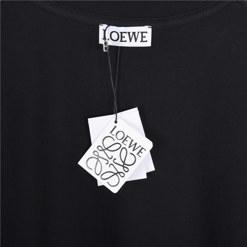 Loewe/罗意威 26SS X Louis Wain 几何刺绣短袖 黑色 宝蓝