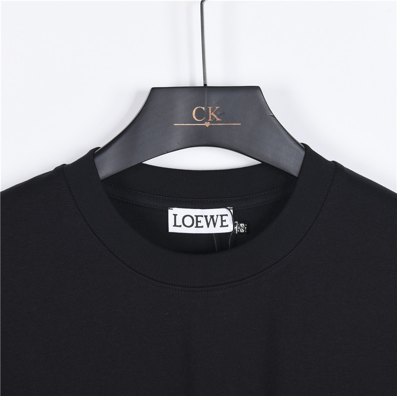 Loewe/罗意威 26SS X Louis Wain 几何刺绣短袖 黑色 宝蓝