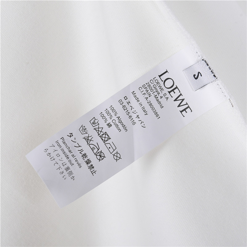 Loewe/罗意威 彩虹刺绣logo短袖 黑色 白色