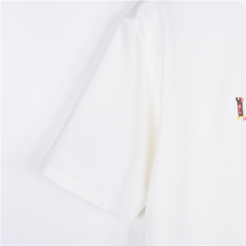 Loewe/罗意威 彩虹刺绣logo短袖 黑色 白色