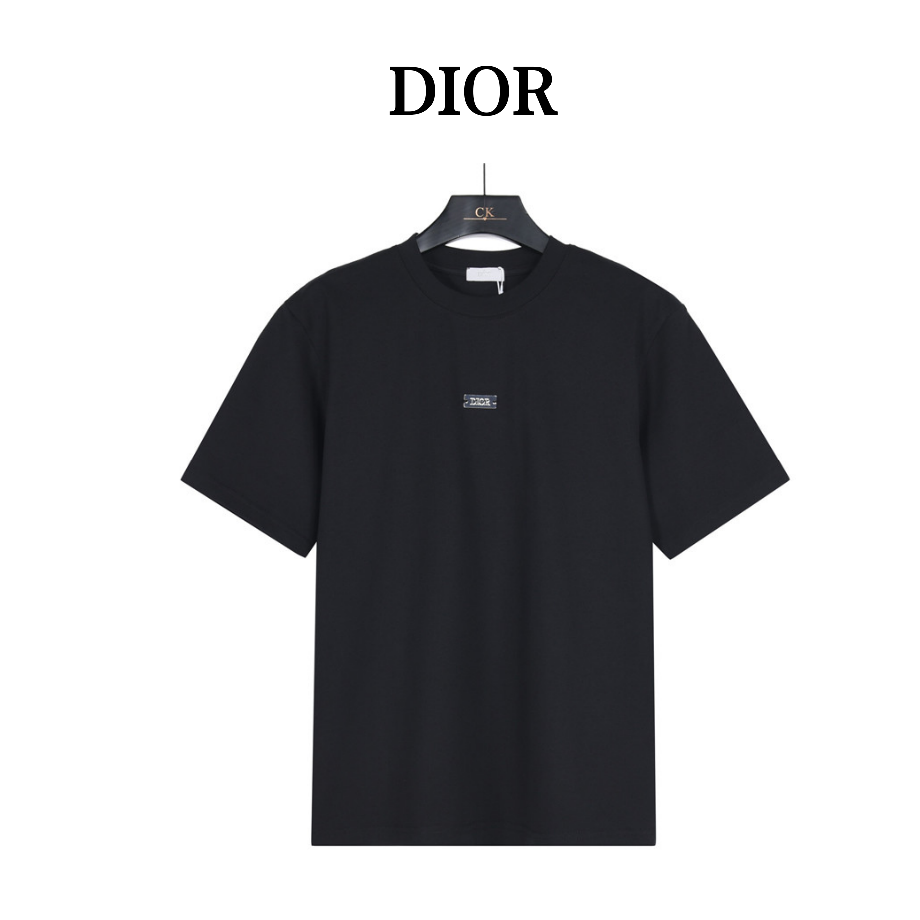 Dior/迪奥 胸前金属logo短袖 水洗克重300g Dior/迪奥 胸前金属logo短袖 水洗克重300g
