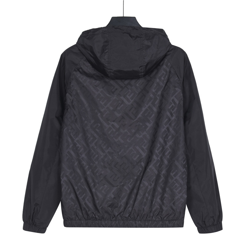 Fendi/芬迪 26SS双F满印袖子拼接连帽薄外套-Top High Quatity Cheap Sneakers Fashion Clothing Clothes Bags handbags Shoes of all Brand wholesale With The best Quality And Beautiful Price from China Factory Chinese suppliers wholesaler seller Fendi/芬迪 26SS双F满印袖子拼接连帽薄外套
