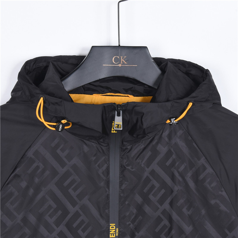 Fendi/芬迪 26SS双F满印袖子拼接连帽薄外套-Top High Quatity Cheap Sneakers Fashion Clothing Clothes Bags handbags Shoes of all Brand wholesale With The best Quality And Beautiful Price from China Factory Chinese suppliers wholesaler seller Fendi/芬迪 26SS双F满印袖子拼接连帽薄外套