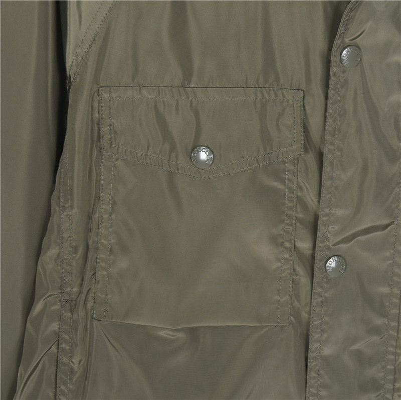 Moncler/蒙口 26SS工装风手臂硅胶连帽薄外套 黑色 绿色