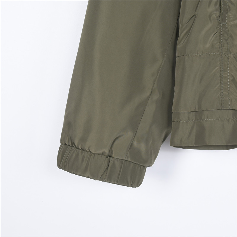Moncler/蒙口 26SS工装风手臂硅胶连帽薄外套 黑色 绿色