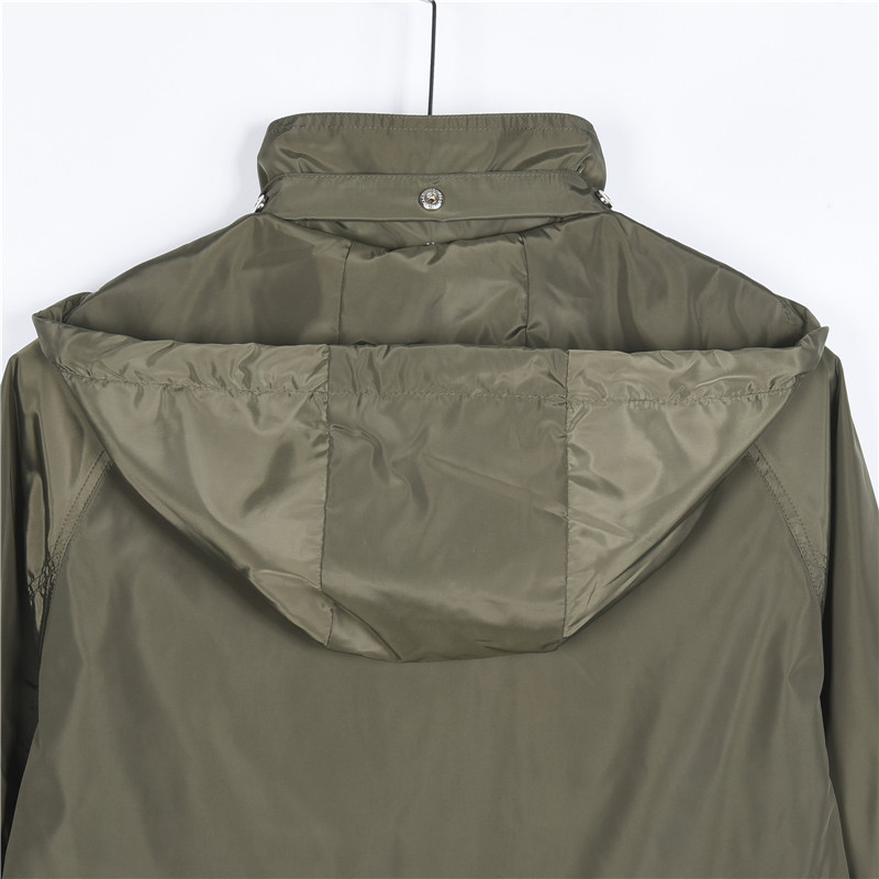 Moncler/蒙口 26SS工装风手臂硅胶连帽薄外套 黑色 绿色