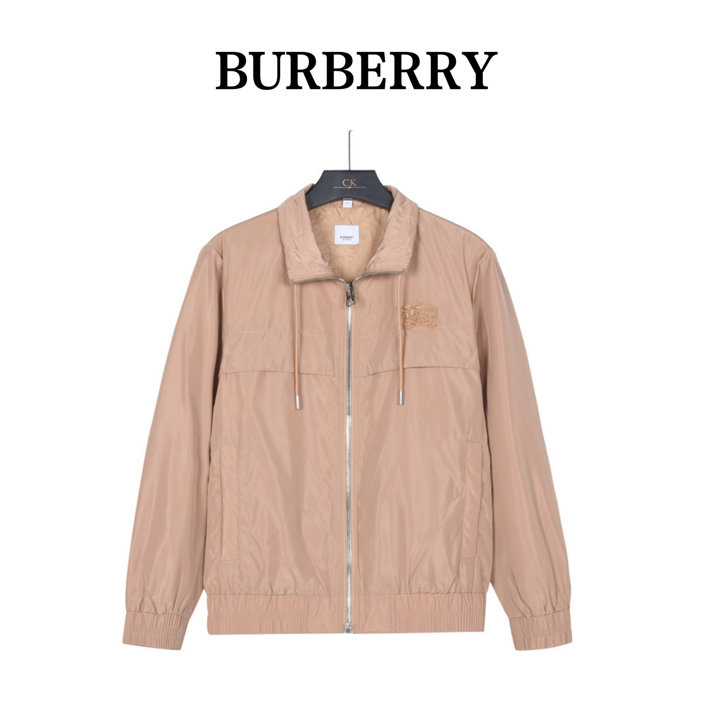 Burberry/巴宝莉26SS胸前硅胶战马翻领薄外套 黑色 黄色 Burberry/巴宝莉26SS胸前硅胶战马翻领薄外套 黑色 黄色
