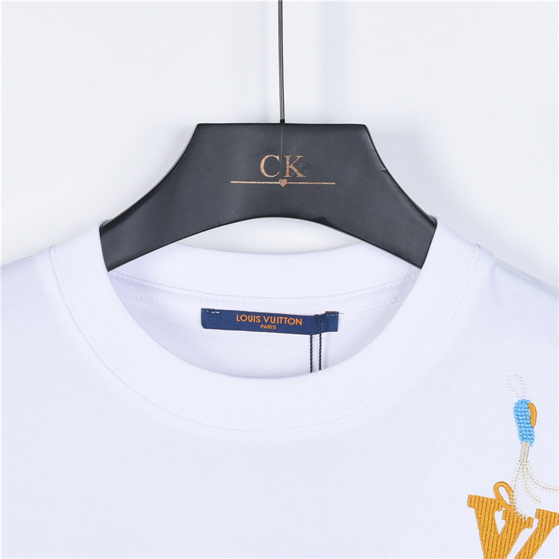 LouisVuitton/路易威登 胸前工具挂件短袖 黑色 白色