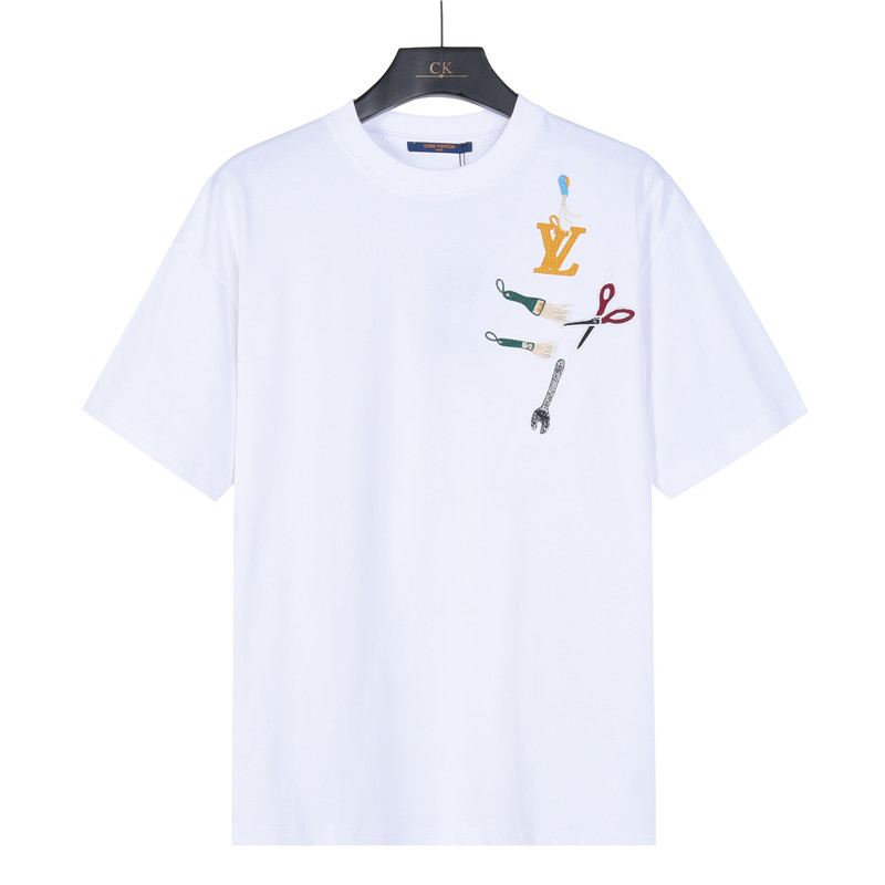 LouisVuitton/路易威登 胸前工具挂件短袖 黑色 白色