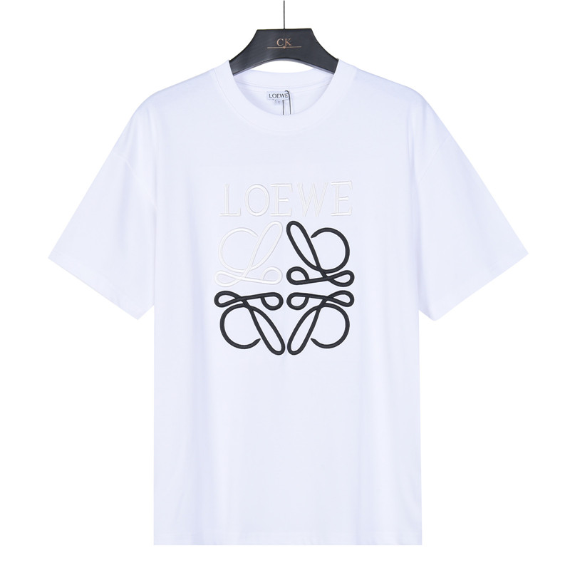Loewe/罗意威 胸前刺绣撞色logo短袖 黑色 白色 灰色-Top High Quatity Cheap Sneakers Fashion Clothing Clothes Bags handbags Shoes of all Brand wholesale With The best Quality And Beautiful Price from China Factory Chinese suppliers wholesaler seller Loewe/罗意威 胸前刺绣撞色logo短袖 黑色 白色 灰色