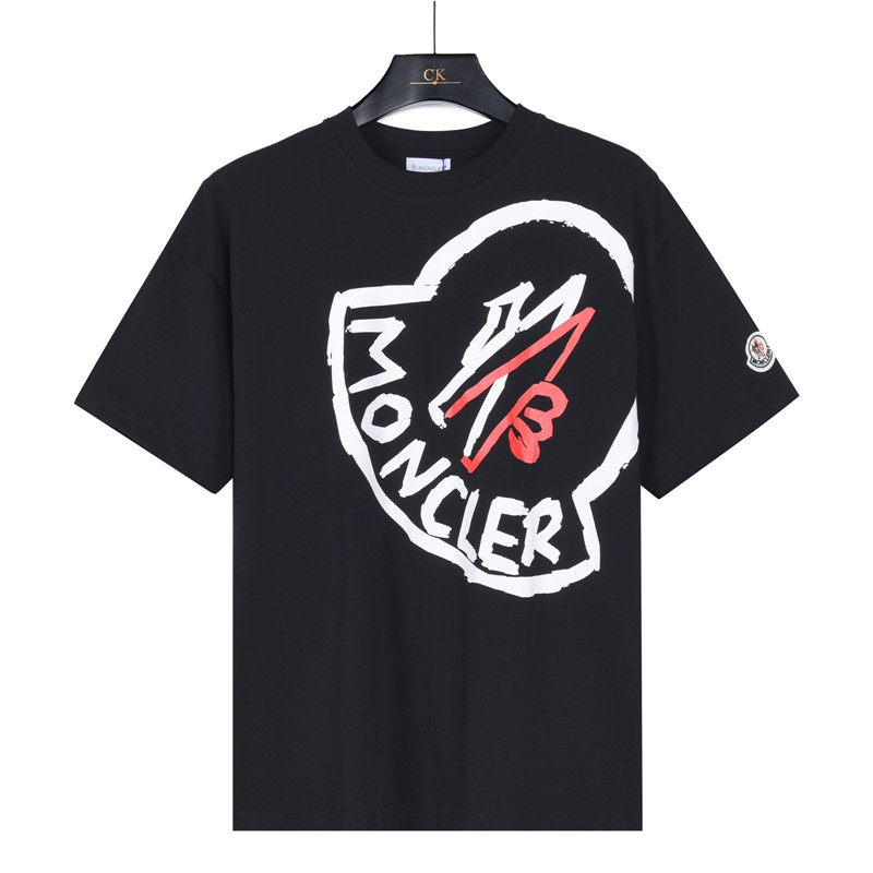 Moncle/蒙口 胸前大LOGO短袖 黑色 白色-Chinese UA Cheap High Quatity Brand Clothes Bags handbags Sneakers wholesale wholesaler seller from China Factory suppliers Fashion Clothing Shoes best Quality Beautiful Price Moncle/蒙口 胸前大LOGO短袖 黑色 白色