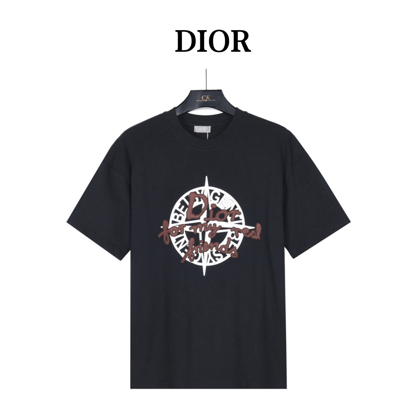 Dior/迪奥 26SS罗盘指南针短袖 黑色 杏色 Dior/迪奥 26SS罗盘指南针短袖 黑色 杏色