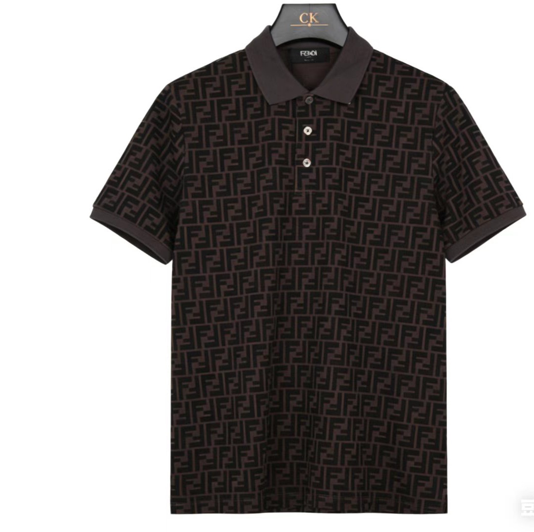 Fendi/芬迪 双F满印短袖POLO衫 经典爆款系列 胸口工艺刺绣logo图案-Chinese UA Cheap High Quatity Brand Clothes Bags handbags Sneakers wholesale wholesaler seller from China Factory suppliers Fashion Clothing Shoes best Quality Beautiful Price Fendi/芬迪 双F满印短袖POLO衫 经典爆款系列 胸口工艺刺绣logo图案