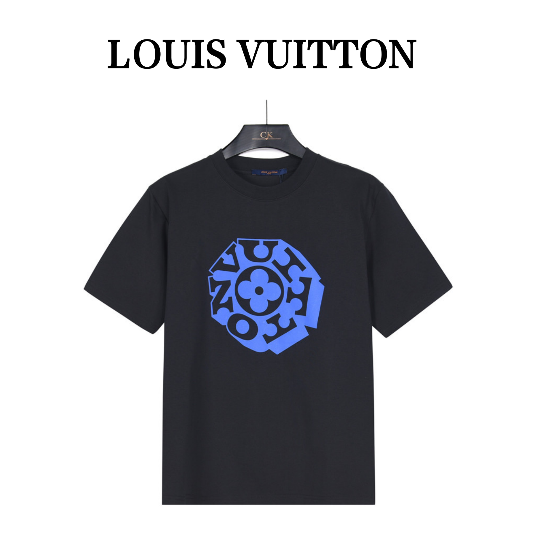 LouisVuitton/路易威登 胸前圆形字母老花logo发泡短袖