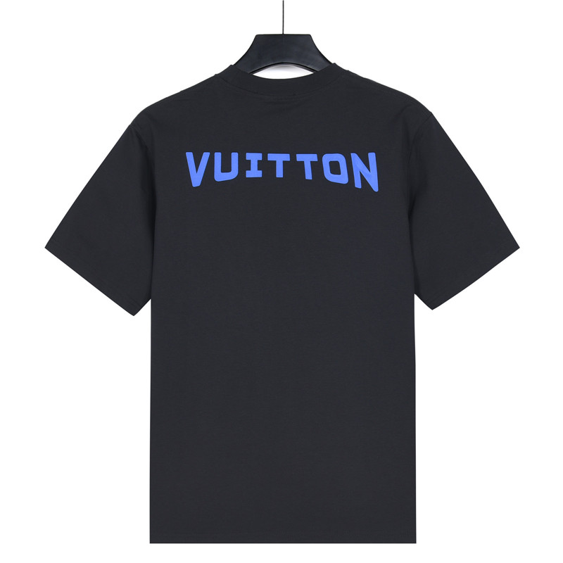 LouisVuitton/路易威登 胸前圆形字母老花logo发泡短袖