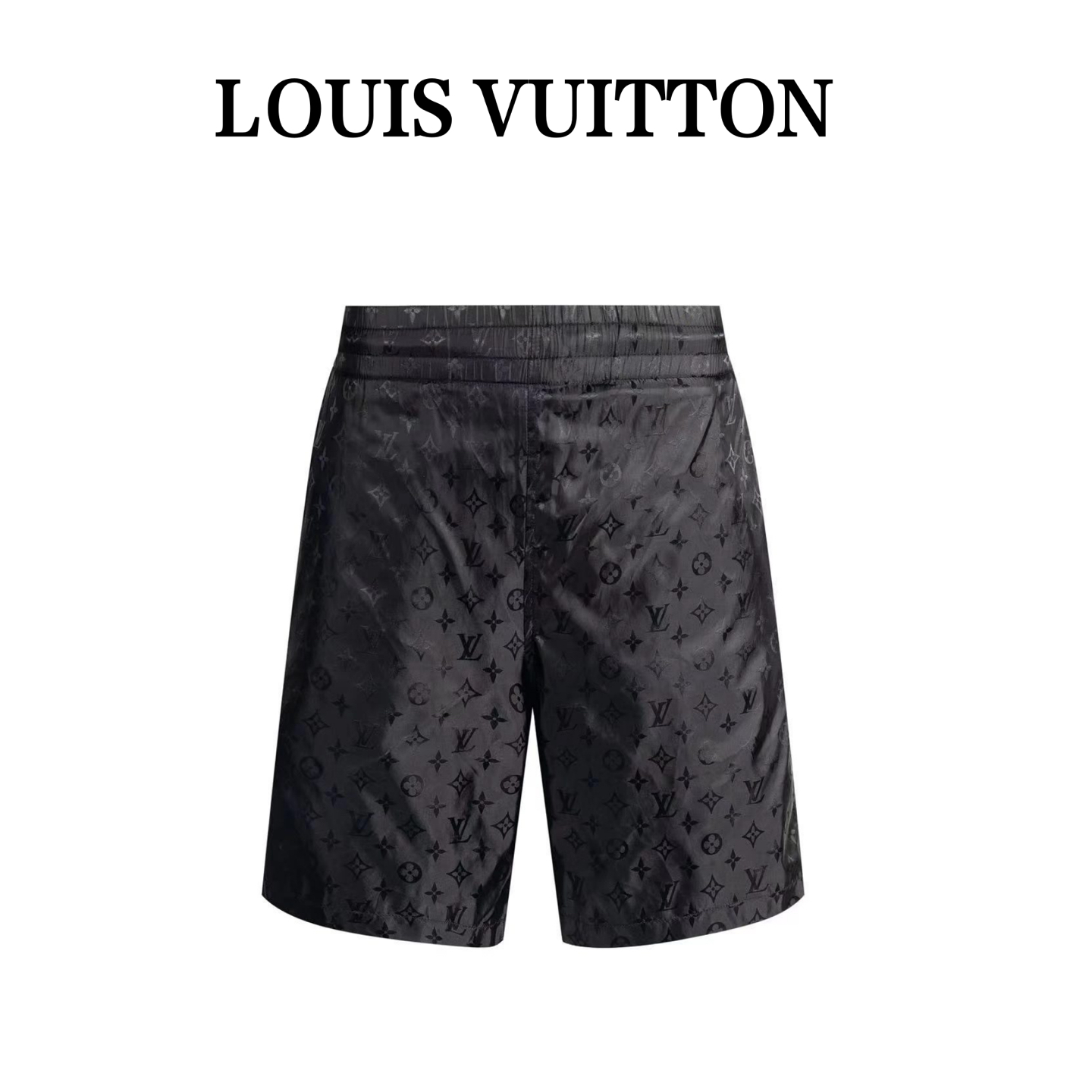 LouisVuitton/路易威登 经典全幅logo提花真丝松紧系绳短裤