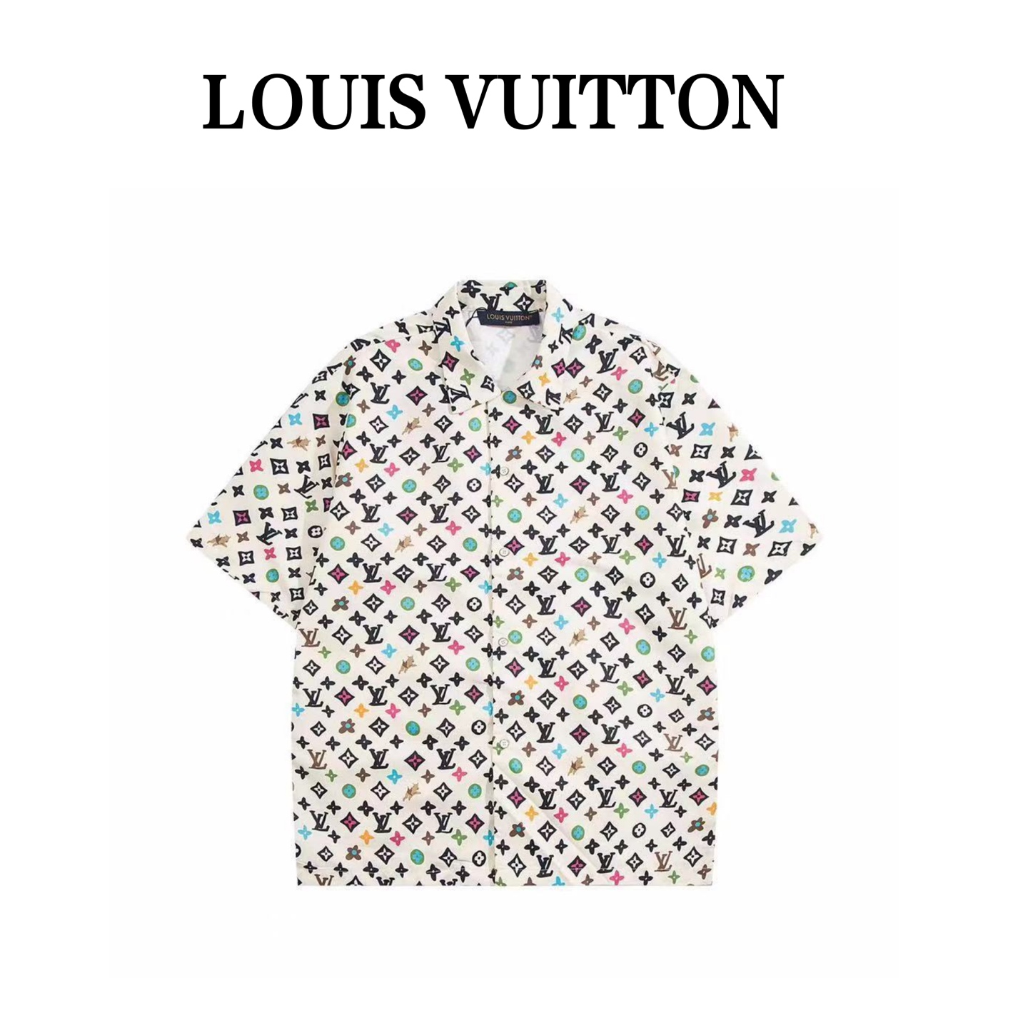 LouisVuitton/路易威登 2024ss 合作款印花桑蚕丝短袖 LouisVuitton/路易威登 2024ss 合作款印花桑蚕丝短袖