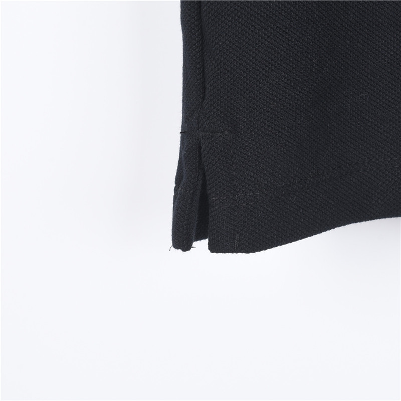 Fendi/芬迪 25SS新款双F压纹短袖POLO衫 黑色 米白