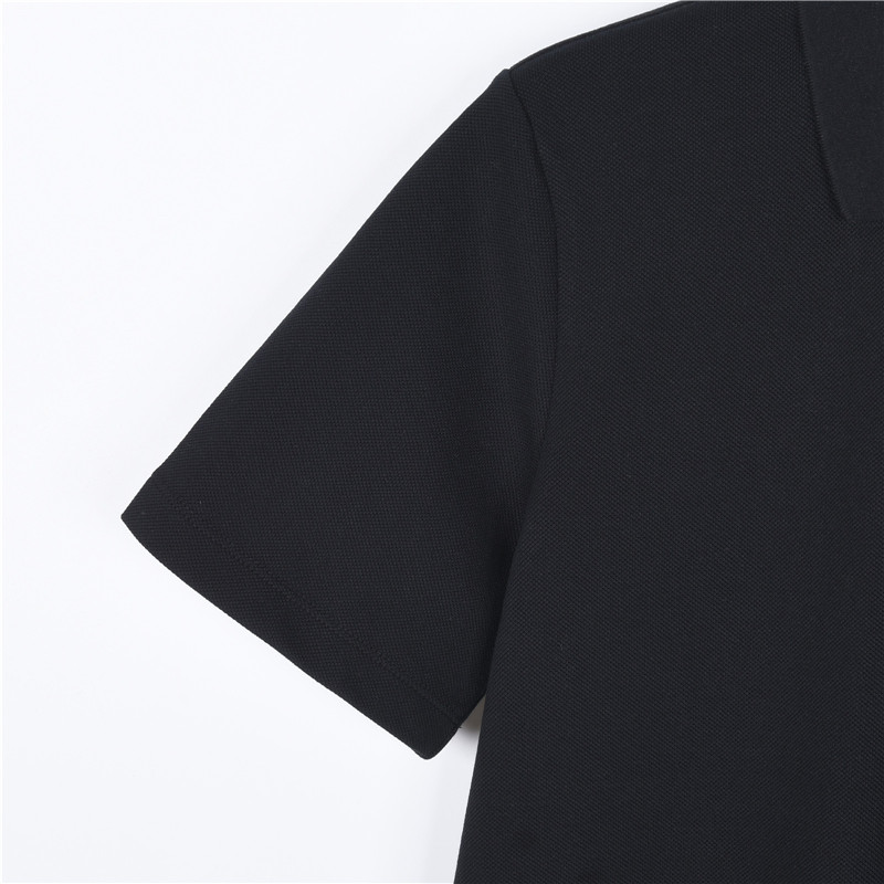 Fendi/芬迪 25SS新款双F压纹短袖POLO衫 黑色 米白