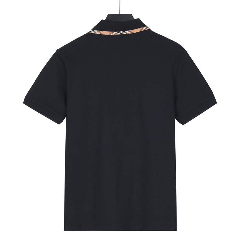 Burberry/巴宝莉 胸前刺绣战马翻领撞色短袖Polo衫 黑色 白色-Top High Quatity Cheap Sneakers Fashion Clothing Clothes Bags handbags Shoes of all Brand wholesale With The best Quality And Beautiful Price from China Factory Chinese suppliers wholesaler seller Burberry/巴宝莉 胸前刺绣战马翻领撞色短袖Polo衫 黑色 白色