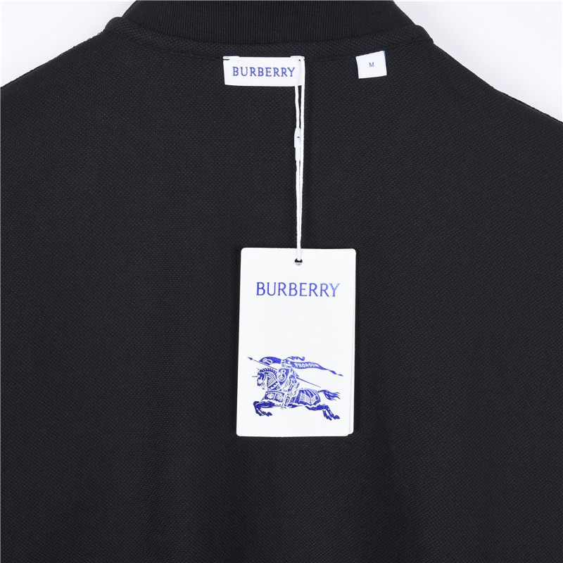 Burberry/巴宝莉 胸前刺绣战马翻领撞色短袖Polo衫 黑色 白色-Top High Quatity Cheap Sneakers Fashion Clothing Clothes Bags handbags Shoes of all Brand wholesale With The best Quality And Beautiful Price from China Factory Chinese suppliers wholesaler seller Burberry/巴宝莉 胸前刺绣战马翻领撞色短袖Polo衫 黑色 白色
