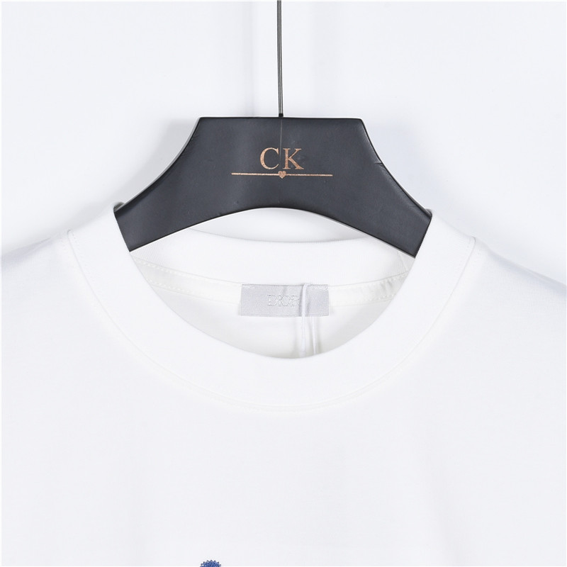 Dior/迪奥 胸前字母签名短袖T恤 白色 黑色