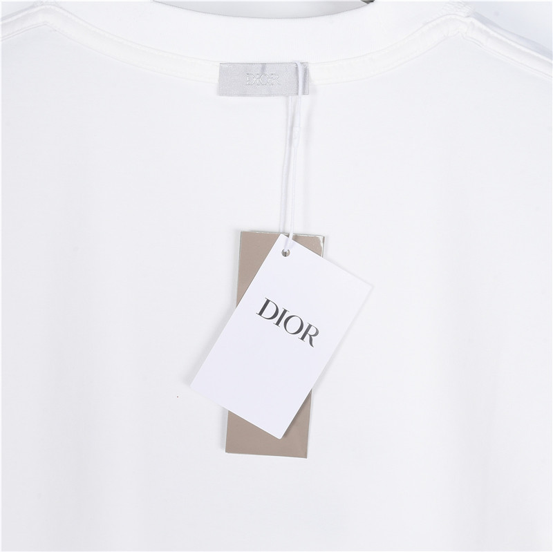 Dior/迪奥 胸前字母签名短袖T恤 白色 黑色