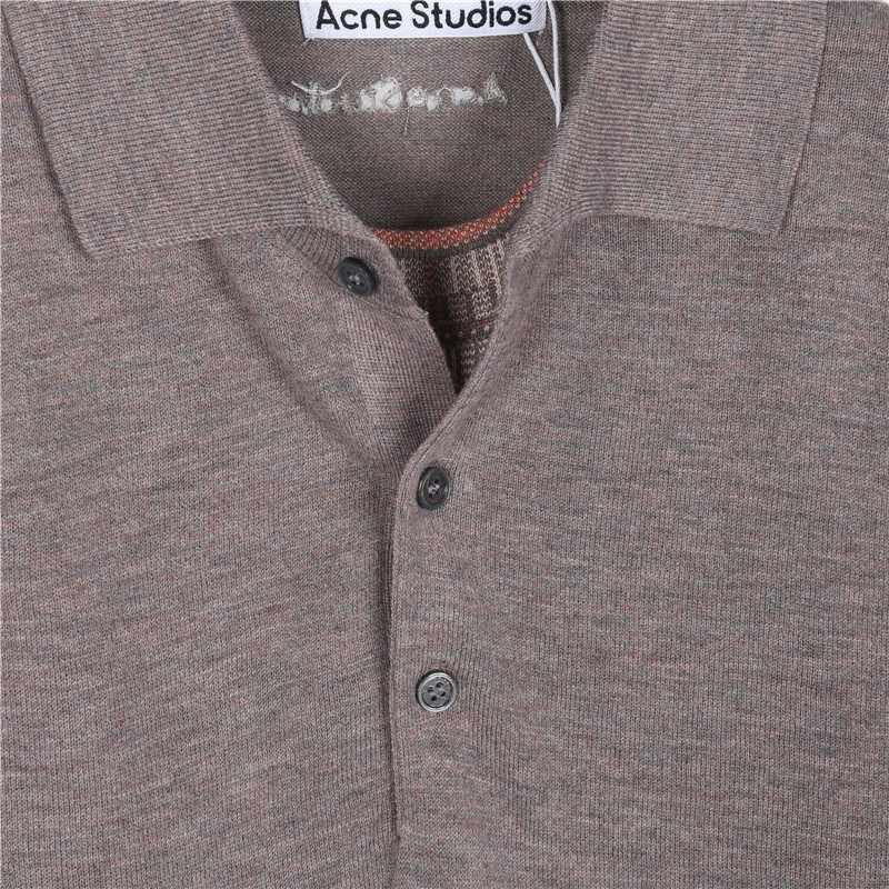 AcneStudios 假两件羊绒针织翻领Polo衫-Chinese UA Cheap High Quatity Brand Clothes Bags handbags Sneakers wholesale wholesaler seller from China Factory suppliers Fashion Clothing Shoes best Quality Beautiful Price AcneStudios 假两件羊绒针织翻领Polo衫