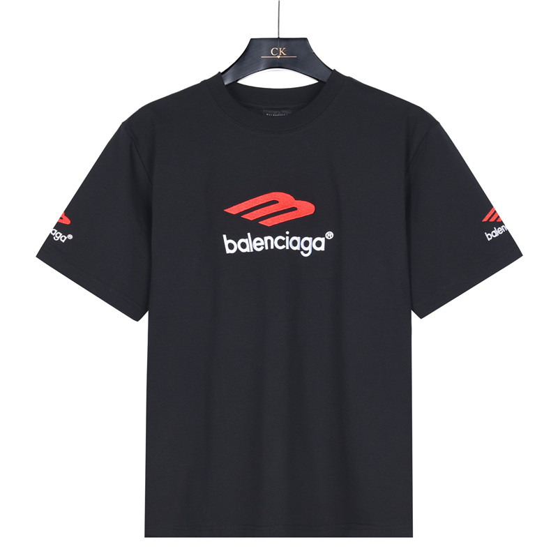 Balenciaga/巴黎世家 3M刺绣字母短袖T恤 黑色 白色-Chinese UA Cheap High Quatity Brand Clothes Bags handbags Sneakers wholesale wholesaler seller from China Factory suppliers Fashion Clothing Shoes best Quality Beautiful Price Balenciaga/巴黎世家 3M刺绣字母短袖T恤 黑色 白色