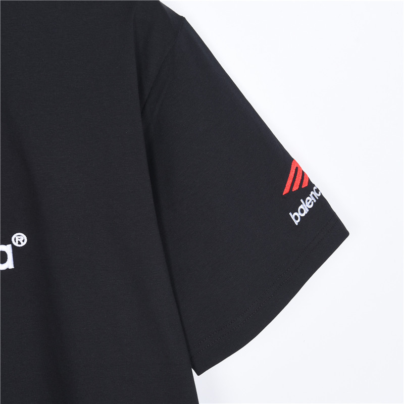 Balenciaga/巴黎世家 3M刺绣字母短袖T恤 黑色 白色-Chinese UA Cheap High Quatity Brand Clothes Bags handbags Sneakers wholesale wholesaler seller from China Factory suppliers Fashion Clothing Shoes best Quality Beautiful Price Balenciaga/巴黎世家 3M刺绣字母短袖T恤 黑色 白色