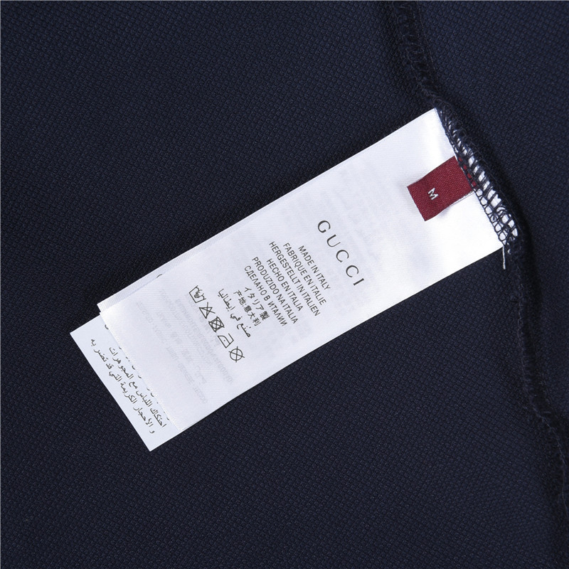 Gucci/古驰 简约字母短袖POLO衫 宝蓝 米杏 Gucci/古驰 简约字母短袖POLO衫 宝蓝 米杏
