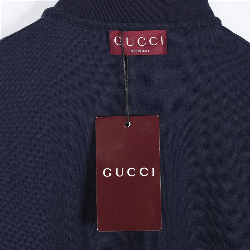 Gucci/古驰 简约字母短袖POLO衫 宝蓝 米杏 Gucci/古驰 简约字母短袖POLO衫 宝蓝 米杏