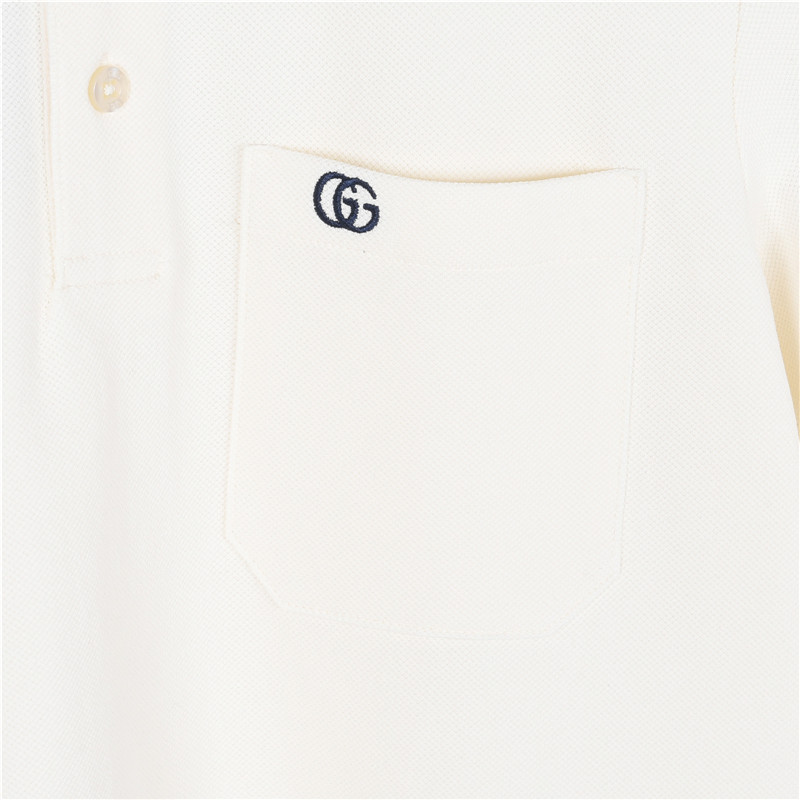 Gucci/古驰 25SS 口袋双G刺绣领口撞色短袖Polo衫 宝蓝 杏色-莆田鞋,莆田鞋货源,高仿鞋,高仿鞋货源,安福档口,莆田高仿鞋,莆田鞋批发,高仿鞋批发,莆田高仿运动鞋,高仿运动鞋,莆田运动鞋 Gucci/古驰 25SS 口袋双G刺绣领口撞色短袖Polo衫 宝蓝 杏色