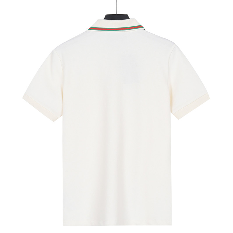 Gucci/古驰 25SS 口袋双G刺绣领口撞色短袖Polo衫 宝蓝 杏色-莆田鞋,莆田鞋货源,高仿鞋,高仿鞋货源,安福档口,莆田高仿鞋,莆田鞋批发,高仿鞋批发,莆田高仿运动鞋,高仿运动鞋,莆田运动鞋 Gucci/古驰 25SS 口袋双G刺绣领口撞色短袖Polo衫 宝蓝 杏色