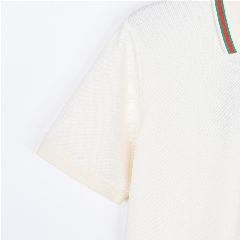 Gucci/古驰 25SS 口袋双G刺绣领口撞色短袖Polo衫 宝蓝 杏色-莆田鞋,莆田鞋货源,高仿鞋,高仿鞋货源,安福档口,莆田高仿鞋,莆田鞋批发,高仿鞋批发,莆田高仿运动鞋,高仿运动鞋,莆田运动鞋 Gucci/古驰 25SS 口袋双G刺绣领口撞色短袖Polo衫 宝蓝 杏色
