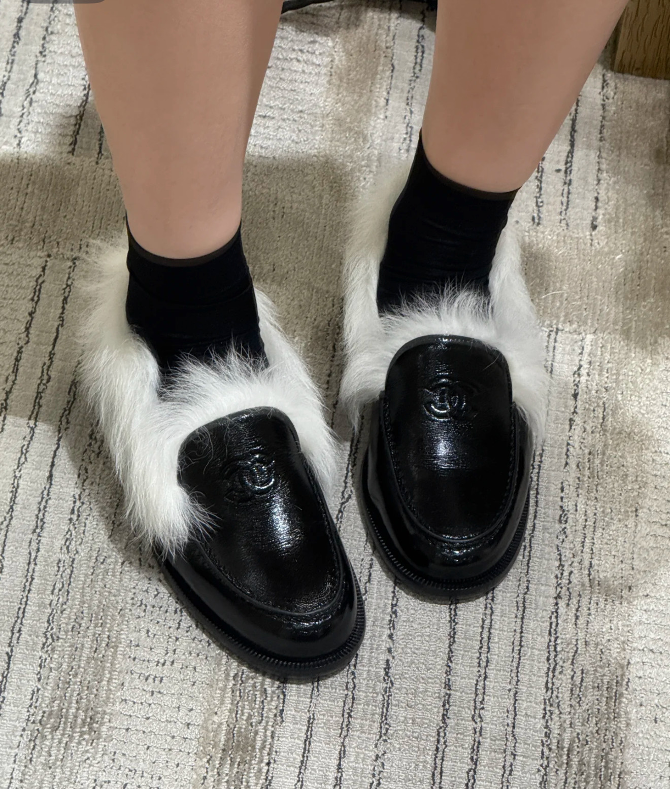 NO:630534,Upper foot reference, loafers, fur shoes, loafers19860909上脚参考,乐福鞋毛毛鞋,loafers,Women's Shoes