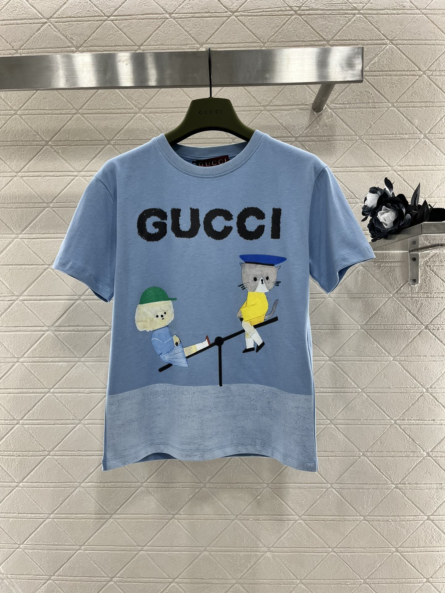 Gucci Nero Stampa Cotone Fashion