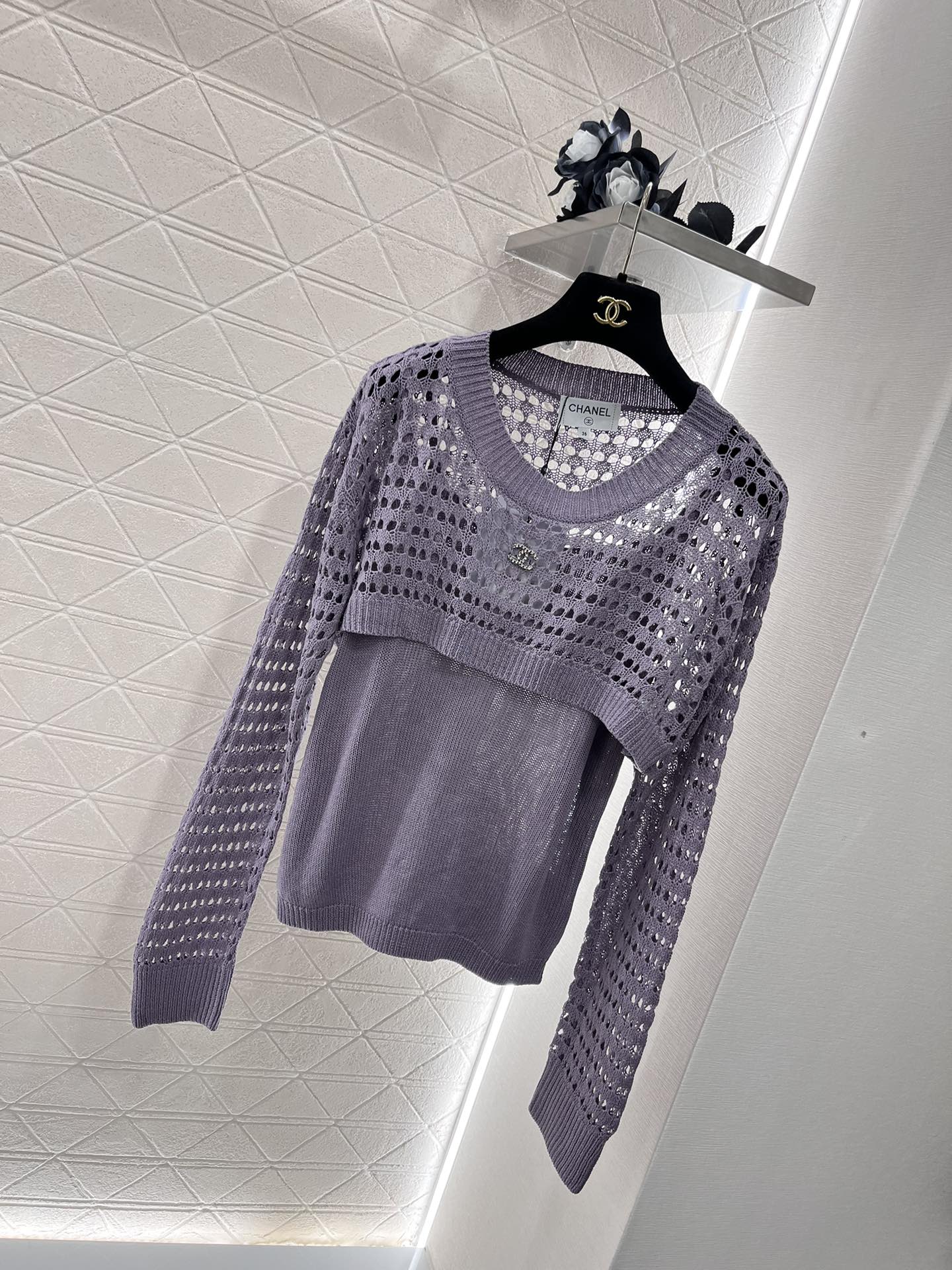 Chanel Clothing Knit Sweater AAA Class Replica
 Openwork Knitting Weave Wool Fashion