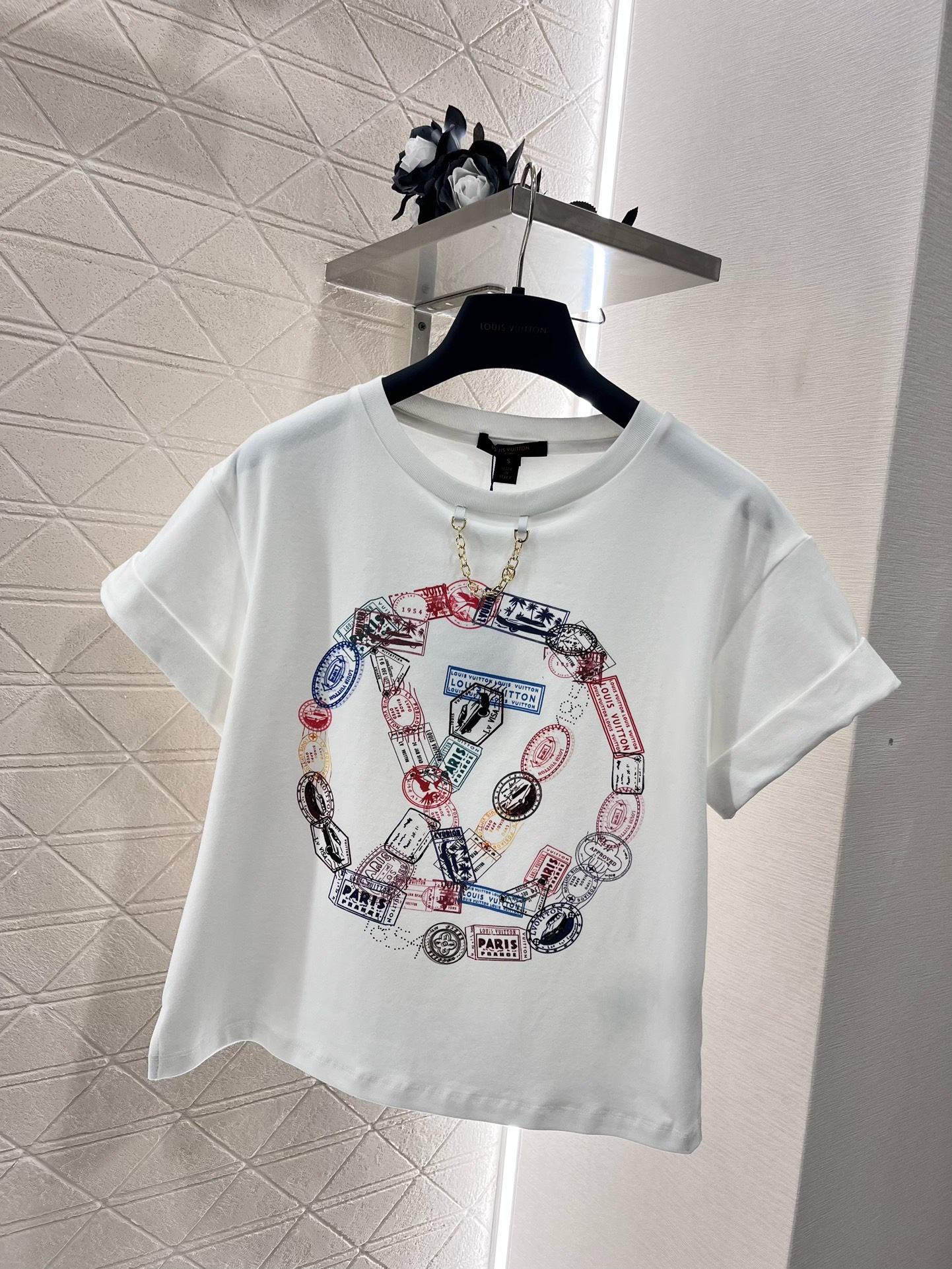 Most Desired
 Louis Vuitton Clothing T-Shirt Gold Cotton Fall/Winter Collection Chains