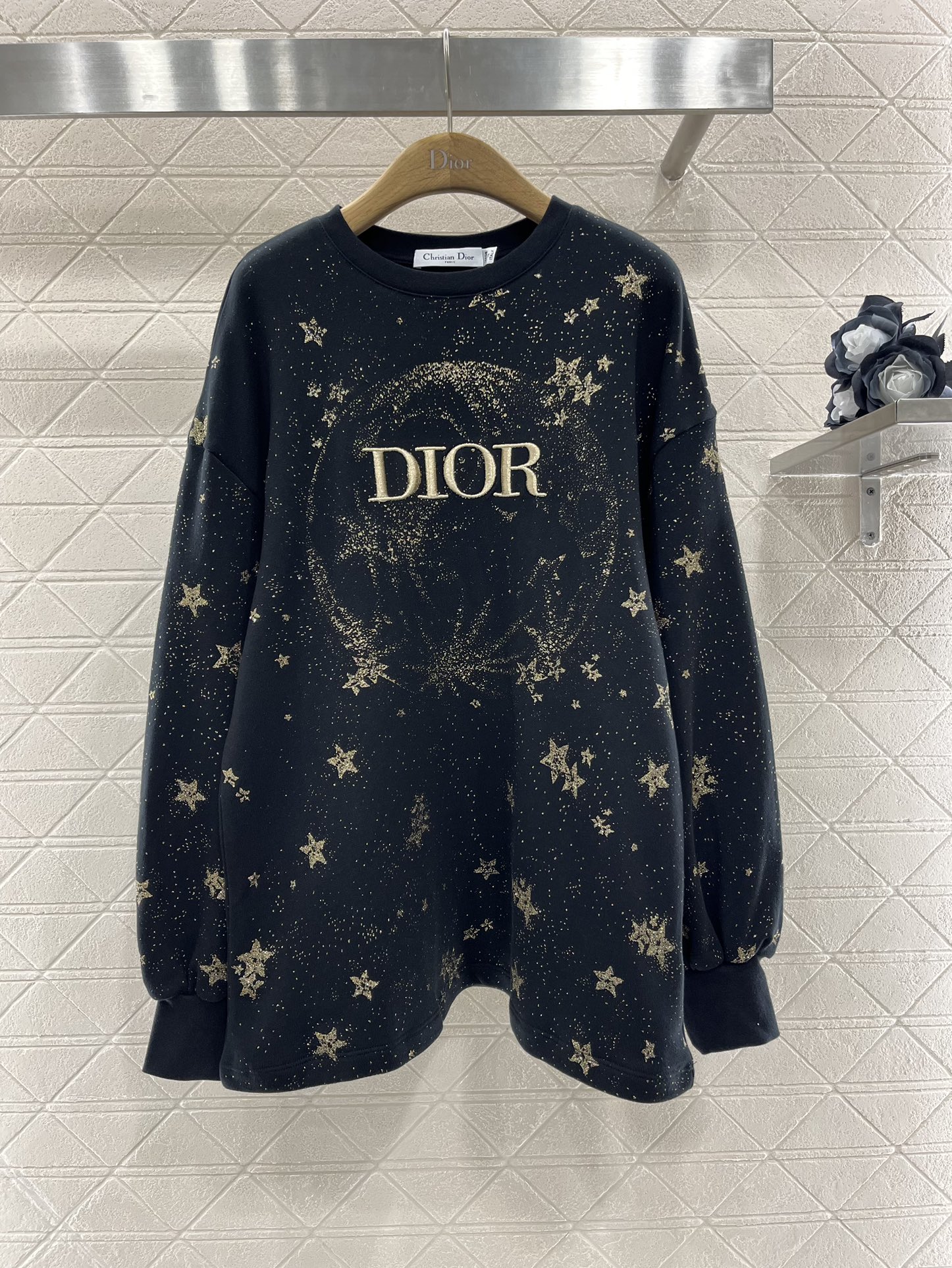 Dior Abbigliamento Felpe Bronzo Cotone Collezione Autunno/Inverno Maniche lunghe