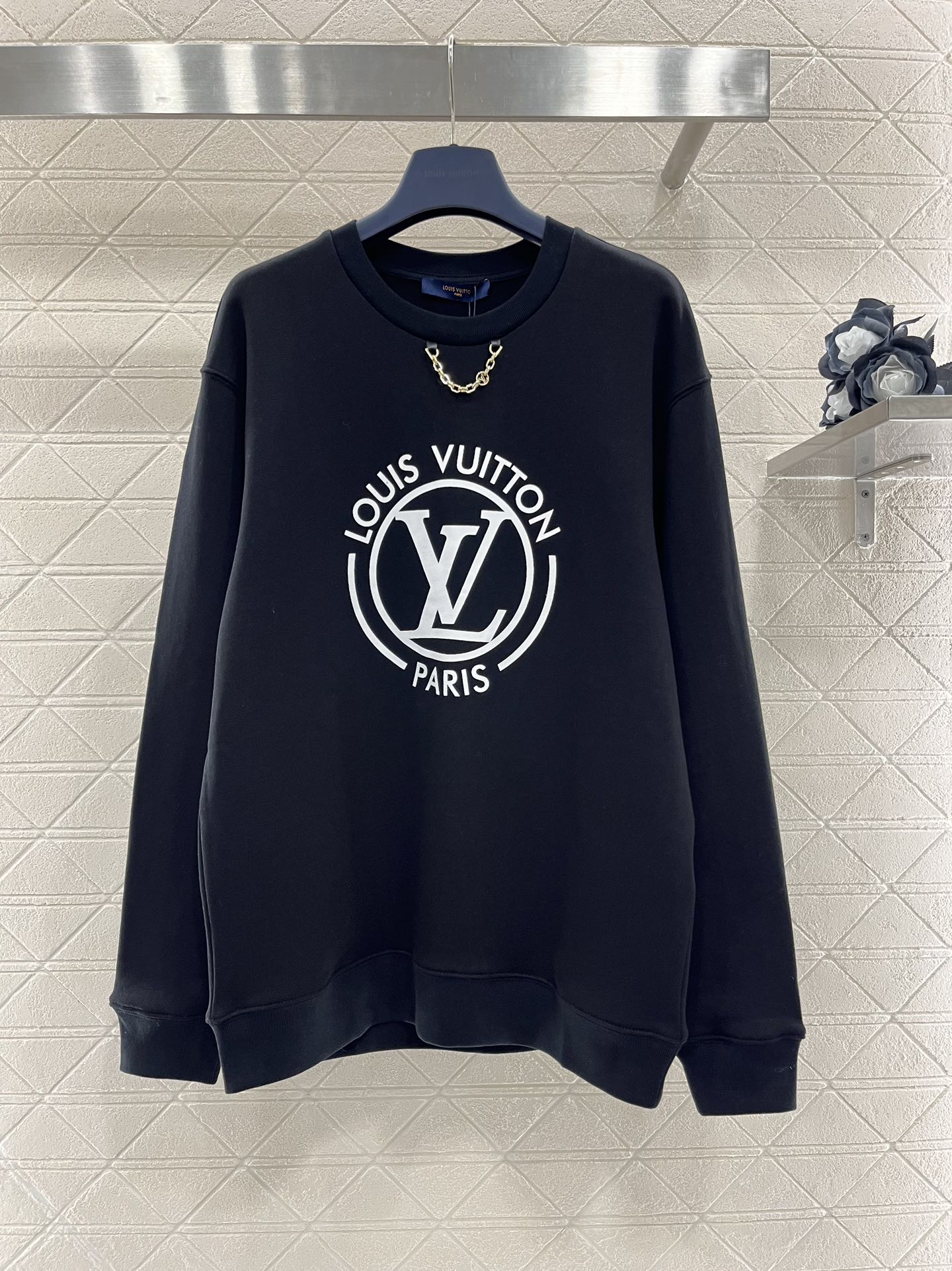 Louis Vuitton Ropa Sudaderas Impresión Universal para hombres y mujeres Algodón Casual