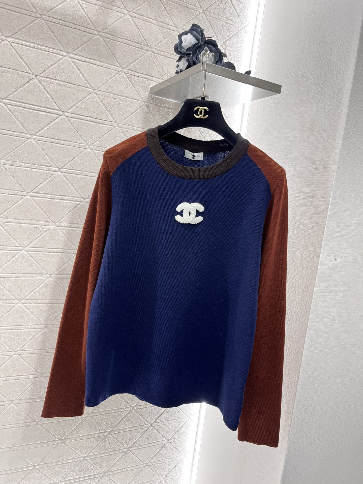 Chanel Kleding Trui Sweatshirts Splijten Breien Wol Herfst/winter collectie Vintage