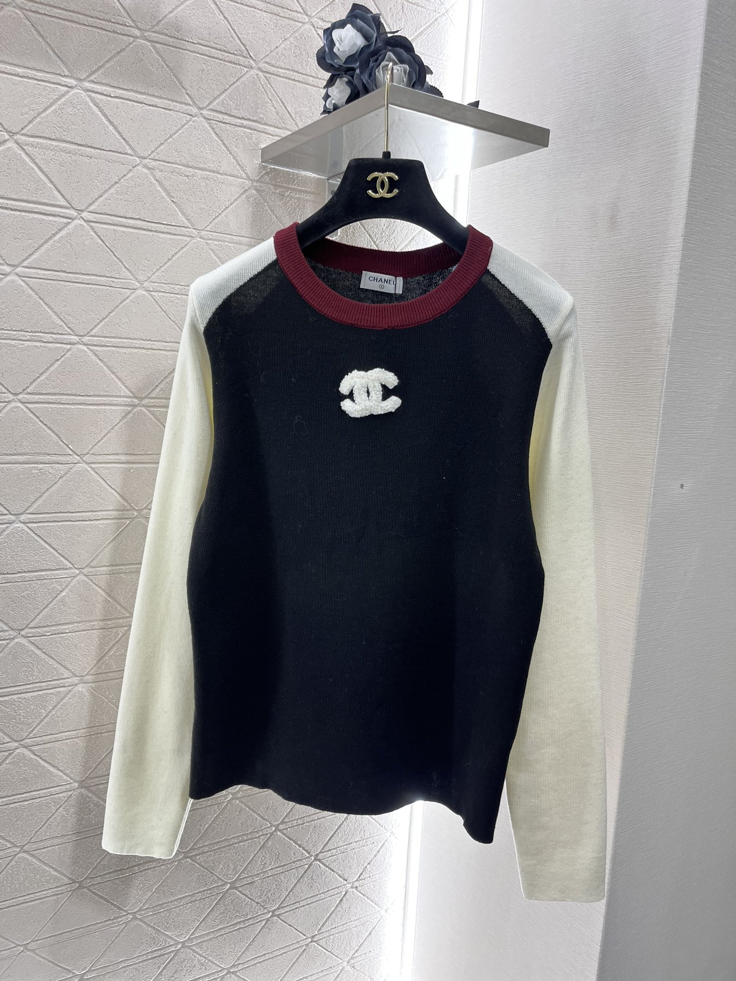 Chanel Kleding Trui Sweatshirts Splijten Breien Wol Herfst/winter collectie Vintage