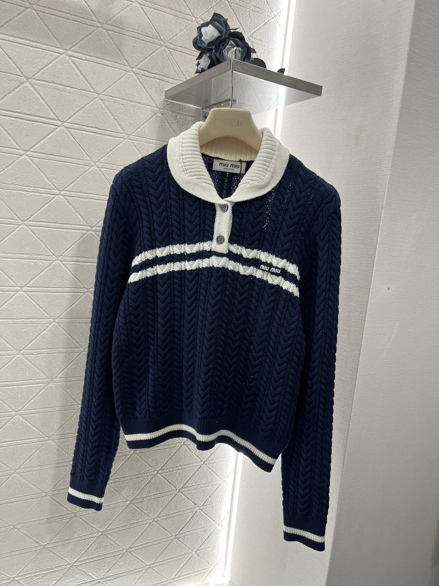 MiuMiu Kleding Trui Sweatshirts Breien Wol Herfst/winter collectie Fashion Lange mouw