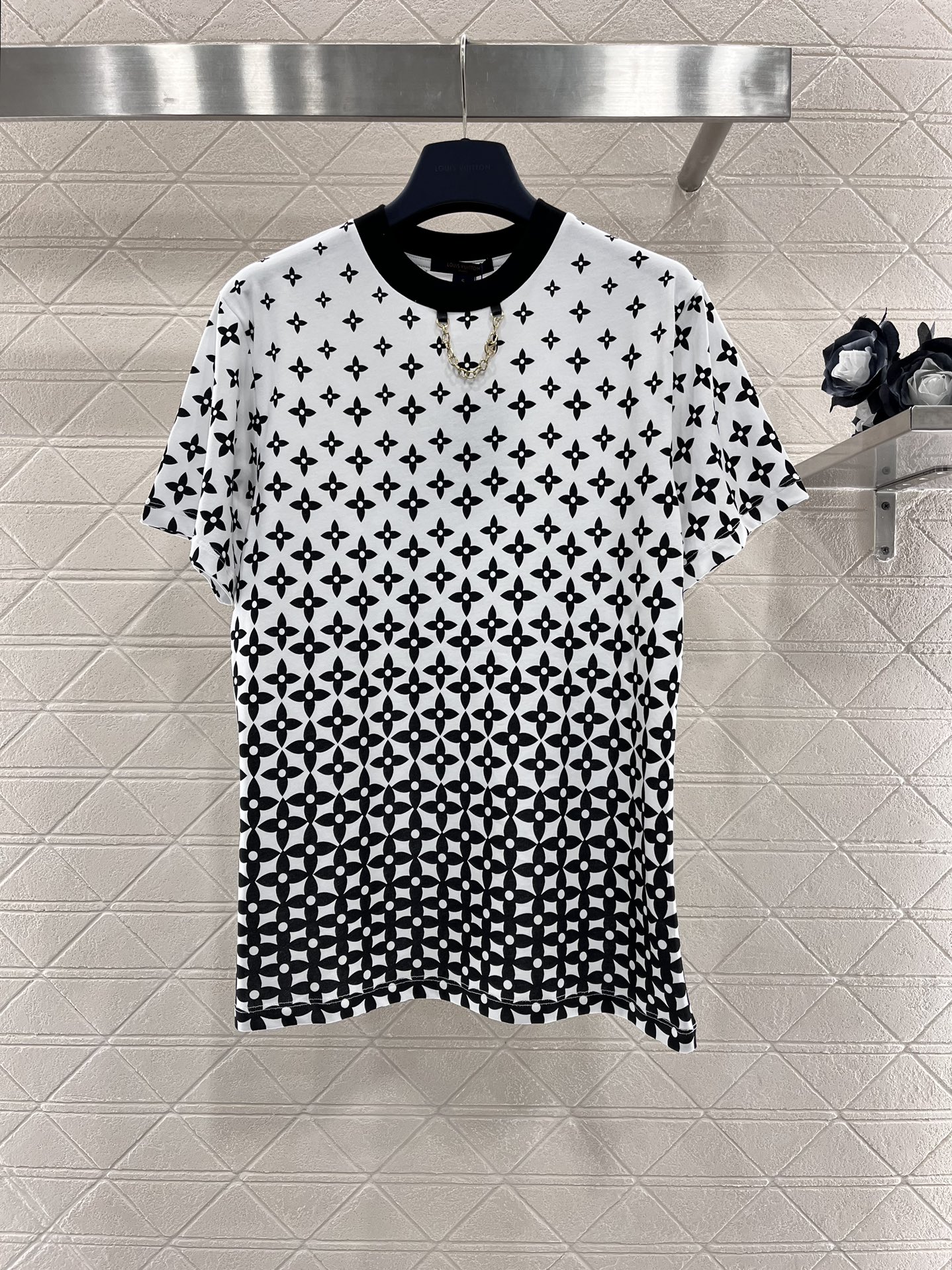 Louis Vuitton Kleding T-Shirt Afdrukken Katoen Korte mouw