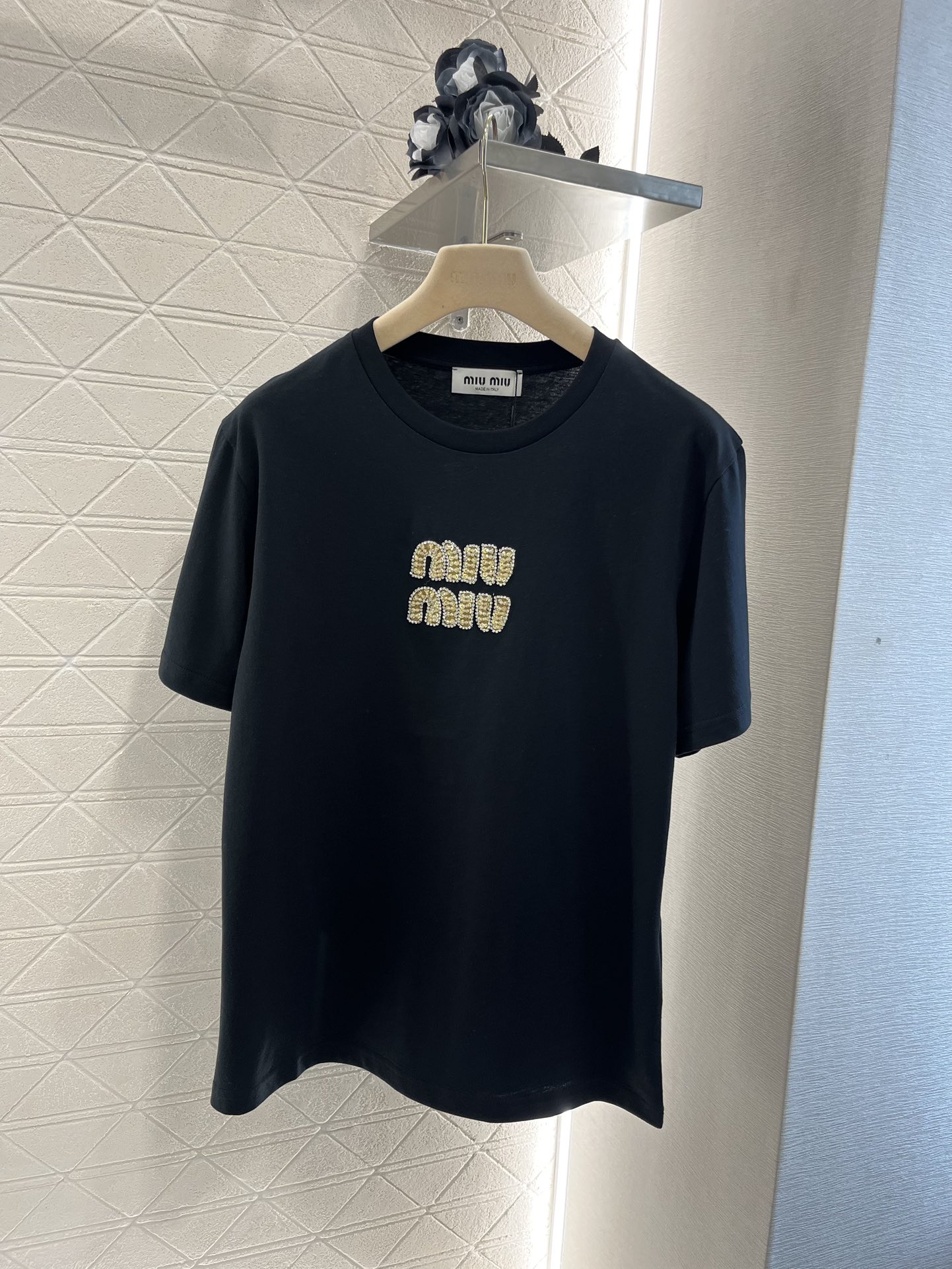 MiuMiu Ropa Camiseta Algodón Colección primavera Manga corta