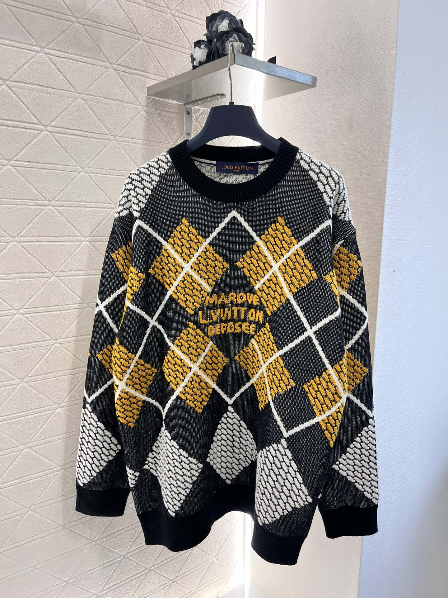 Réplica de diseñador
 Louis Vuitton Ropa Sudaderas Amarillo Tejido Lana Fashion Manga larga