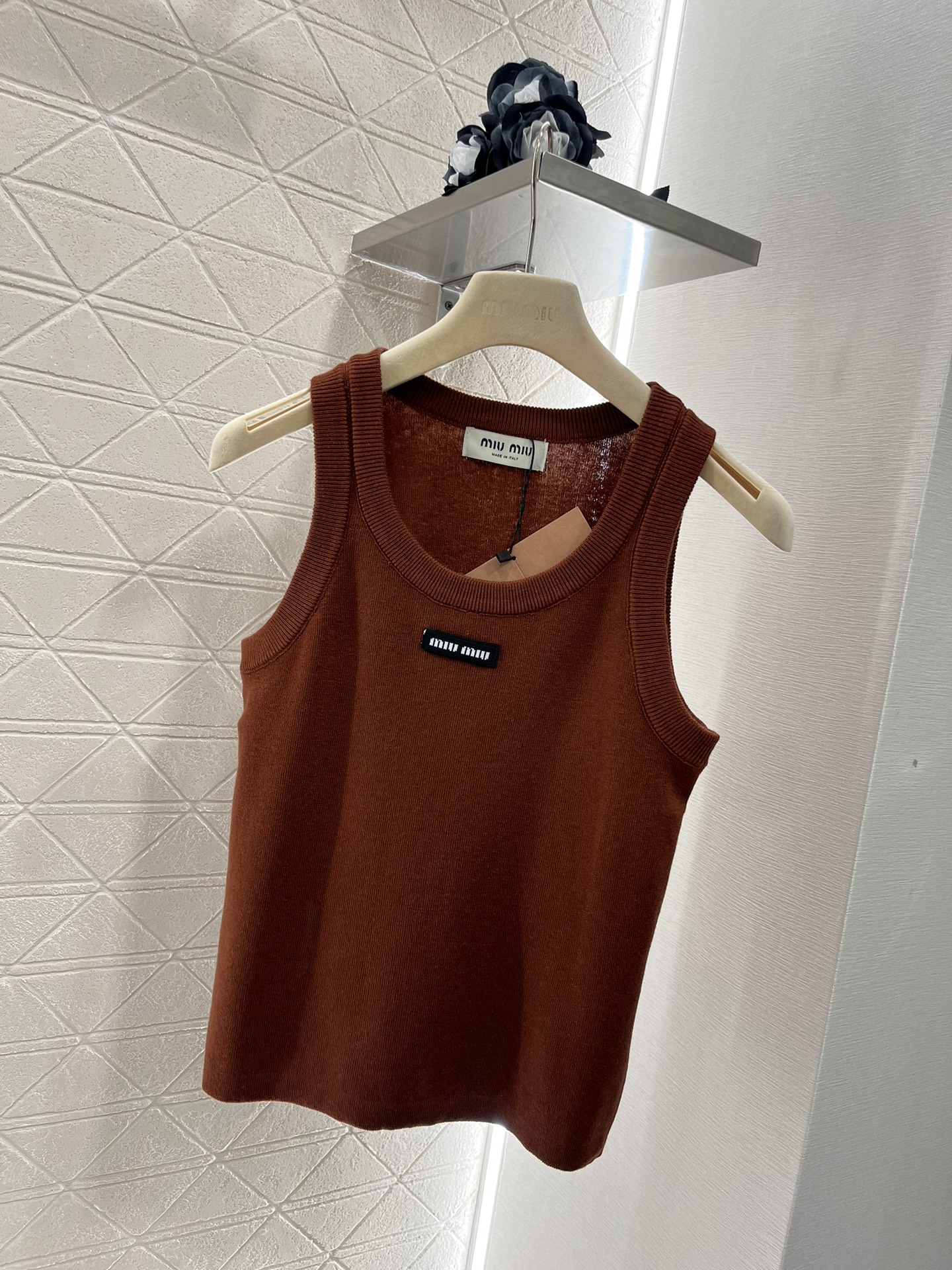 MiuMiu Ropa Camiseta de tirantes Tejido Lana Colección primavera